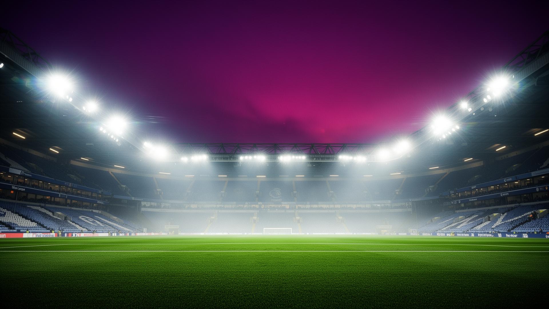 Floodlit Premier League stadium